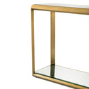 Slim Brass Console Table Callum