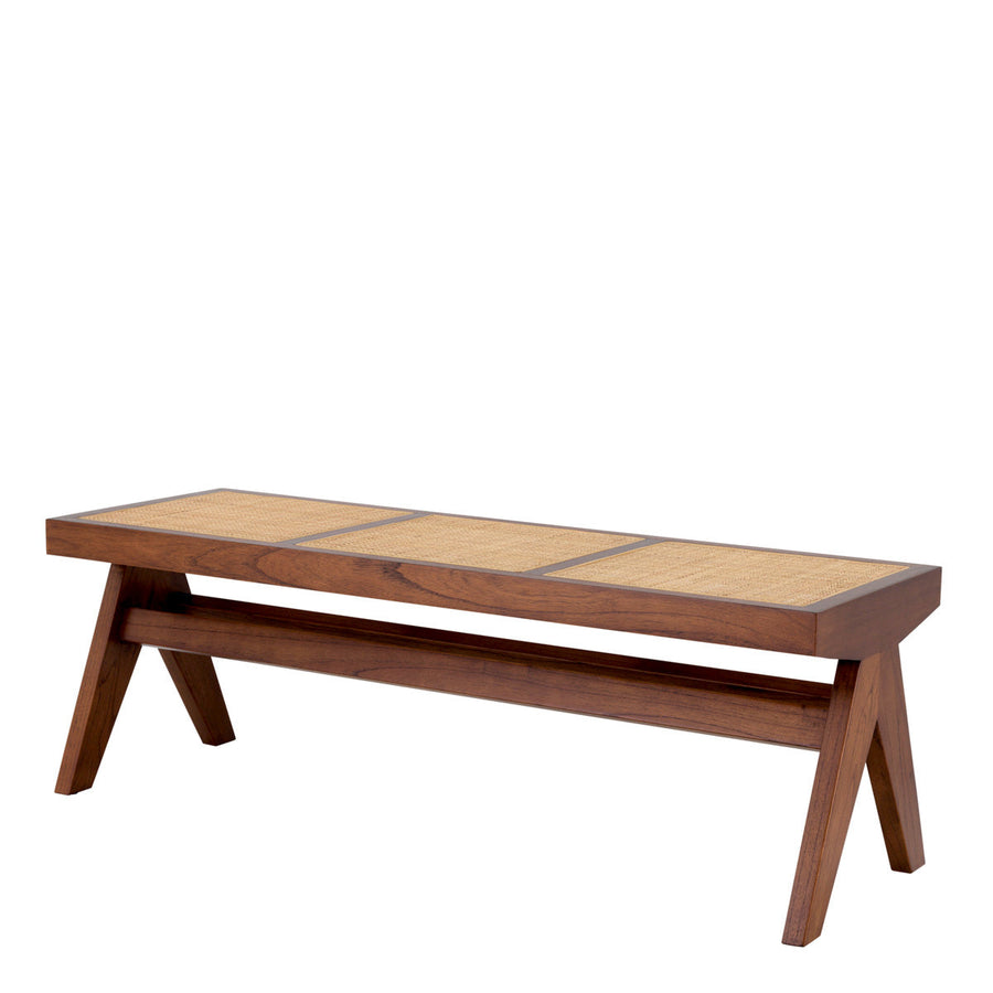 Brown Rattan Bench Arnaud
