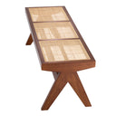 Brown Rattan Bench Arnaud