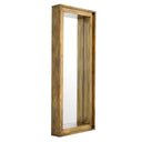 Vintage Brass Rectangular Mirror Magenta