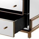 5 Drawer Mirror Glass Dresser Clarington
