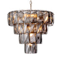 Glass Layered Chandelier S Amazone