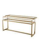 Sliding-Top Brass Console Table Harvey