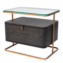 Oak Veneer Nightstand Augusto