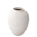 White Handmade Clay Vase Romane