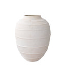White Handmade Clay Vase Romane