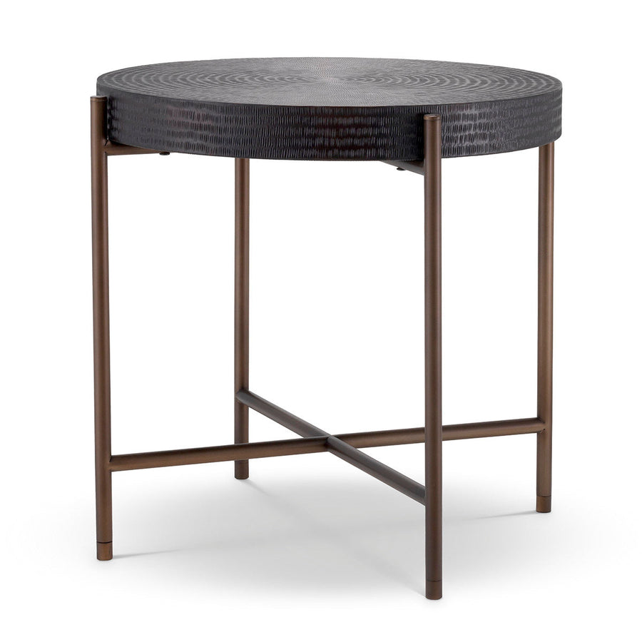 Round Gunmetal Side Table Nikos