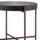 Round Gunmetal Side Table Nikos