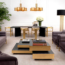 Brass Rim Coffee Table Shelton