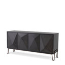 Brown Oak Media Cabinet Highland