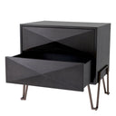 Oak Hairpin Nightstand Highland
