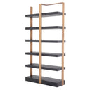 Metal Framed 6-Shelf Bookcase Geo