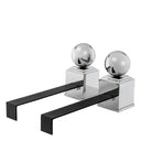 Silver Steel Andirons (2) Viviers