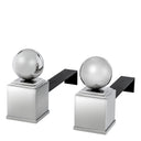 Silver Steel Andirons (2) Viviers