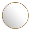 Brass Frame Round Mirror Heath