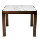 Bronze Marble Side Table Tardieu