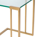 L-Shaped Glass Side Table Perry