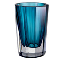 Blue Octagonal Glass Vase Chavez