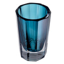 Blue Octagonal Glass Vase Chavez