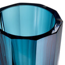 Blue Octagonal Glass Vase Chavez