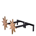 Decorative Set (2) Andiron Star