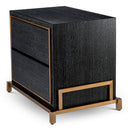 Charcoal Oak Bedside Table Hazel