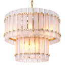 Frosted Glass Plates Chandelier Blason