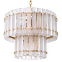 Frosted Glass Plates Chandelier Blason