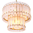 Frosted Glass Plates Chandelier Blason