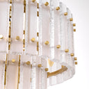 Frosted Glass Plates Chandelier Blason