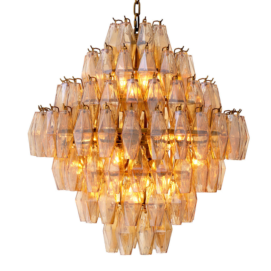 Amber Glass Chandelier L Benini