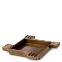 Vintage Brass Square Ashtray Mack