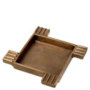 Vintage Brass Square Ashtray Mack