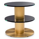 Black Glass Side Table Dorado