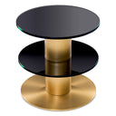 Black Glass Side Table Dorado