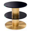 Black Glass Side Table Dorado