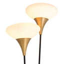 White Glass Shade Floor Lamp Duco