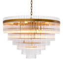 Cascading Glass Rods Chandelier East