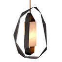 Alabaster Gunmetal Chandelier Double Santos