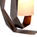 Alabaster Gunmetal Chandelier Double Santos