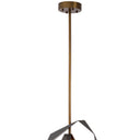 Alabaster Gunmetal Chandelier Double Santos