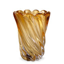 Yellow Swirling Glass Vase Contessa - S