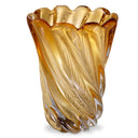 Yellow Swirling Glass Vase Contessa - S