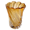 Yellow Swirling Glass Vase Contessa - S