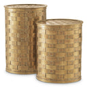 Cylindrical Brass Box Set (2) Lausanne