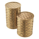 Cylindrical Brass Box Set (2) Lausanne