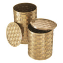 Cylindrical Brass Box Set (2) Lausanne