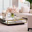 Mirror Bottom Rectangular Tray Cora
