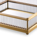 Mirror Bottom Square Tray Cora