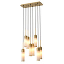 Tubular Alabaster Chandelier Eos